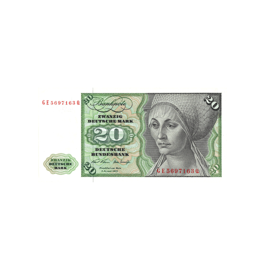 Allemagne - Billet de 20 Mark - 1960-1980