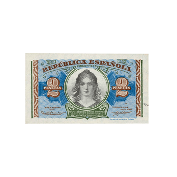 Espagne - Billet de 2 Pesetas - 1938