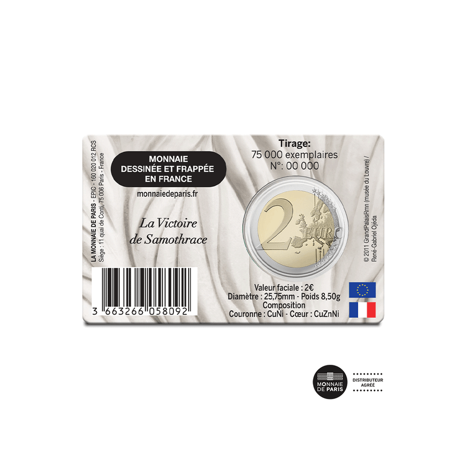 Musée du Louvre - Monnaie de 2€ - BU 2025 (Victoire)