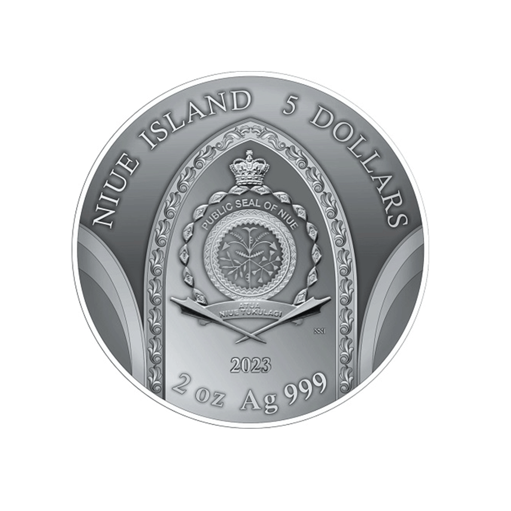 500 ° anniversario di Mont Saint -Michel - Silver $ 5 Valuta - BE 2023