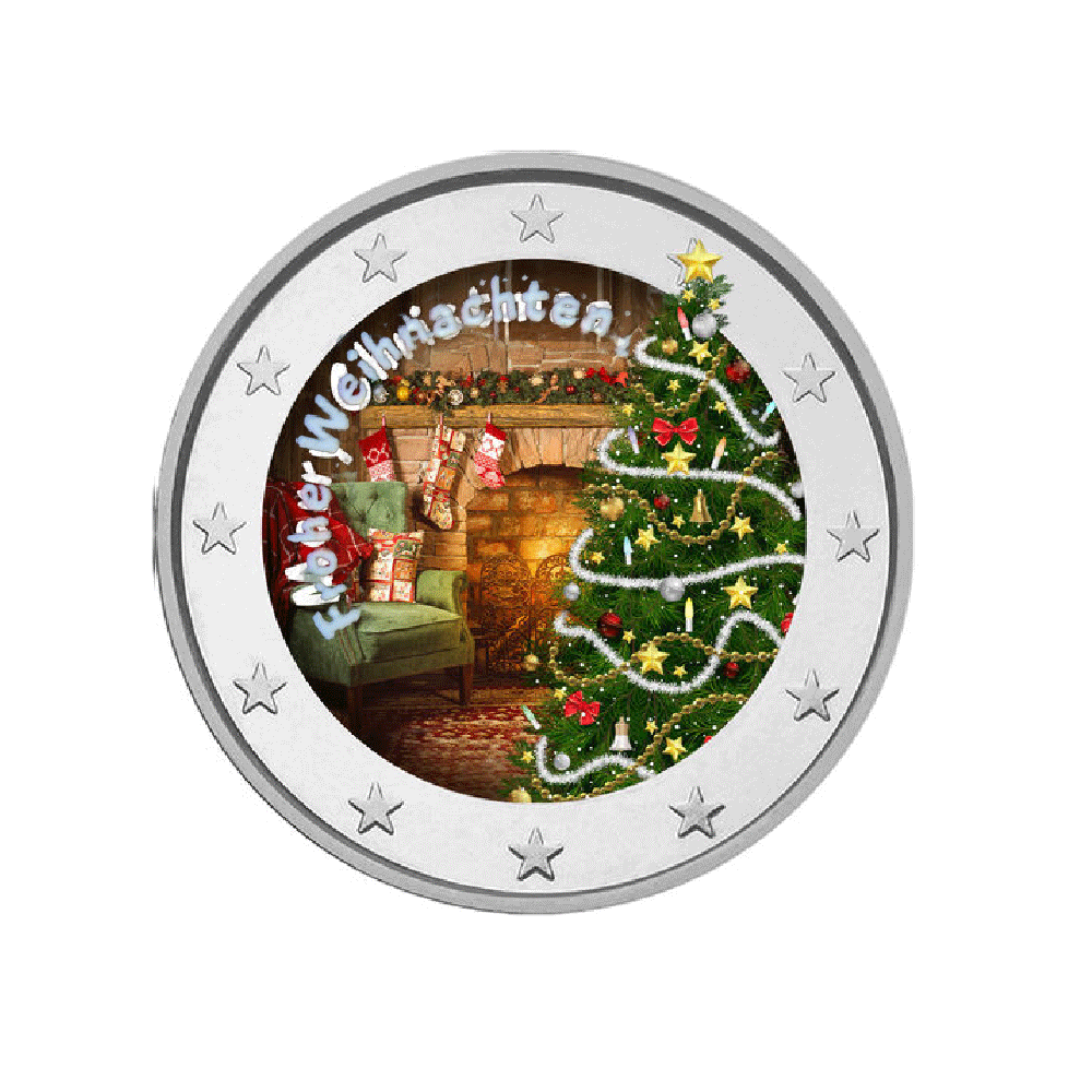 Noël 2024 - 2 Euro Commémorative - Colorisée