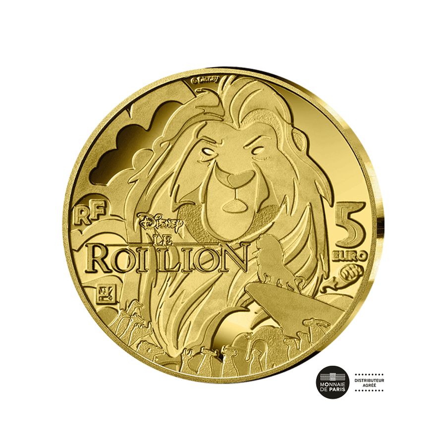 Le Roi Lion - Monnaie de 5€ Or 1/2 g - BE 2024