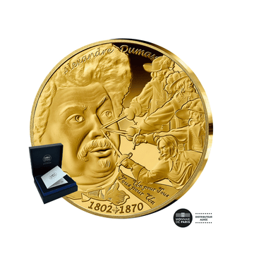 Alexandre Dumas et les Trois Mousquetaires - Monnaie de 50€ Or 1/4 Oz - BE 2024