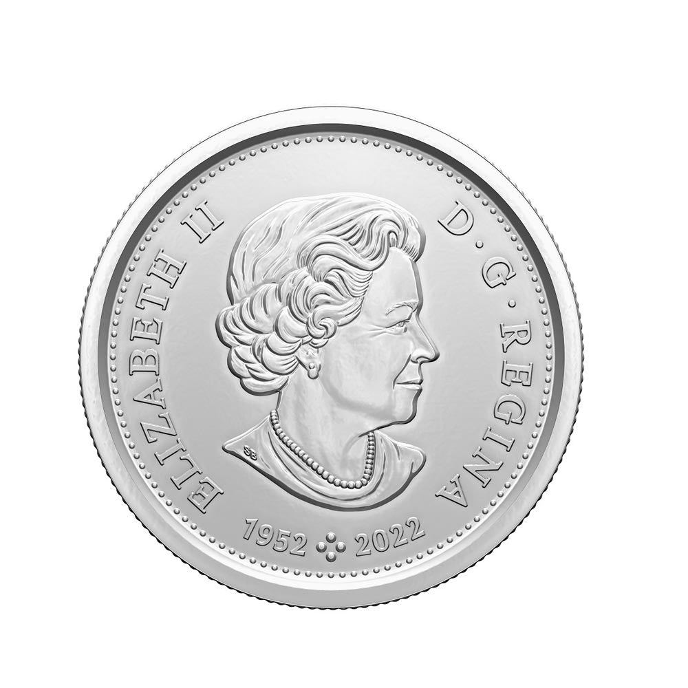 O reinado da rainha Elizabeth II - Moeda de 50 centavos - Canadá 2023