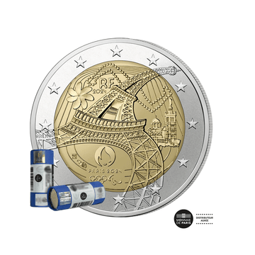 Jeux Olympiques de Paris 2024 - Monnaie de 2€ Commémorative - Fleur de Coin