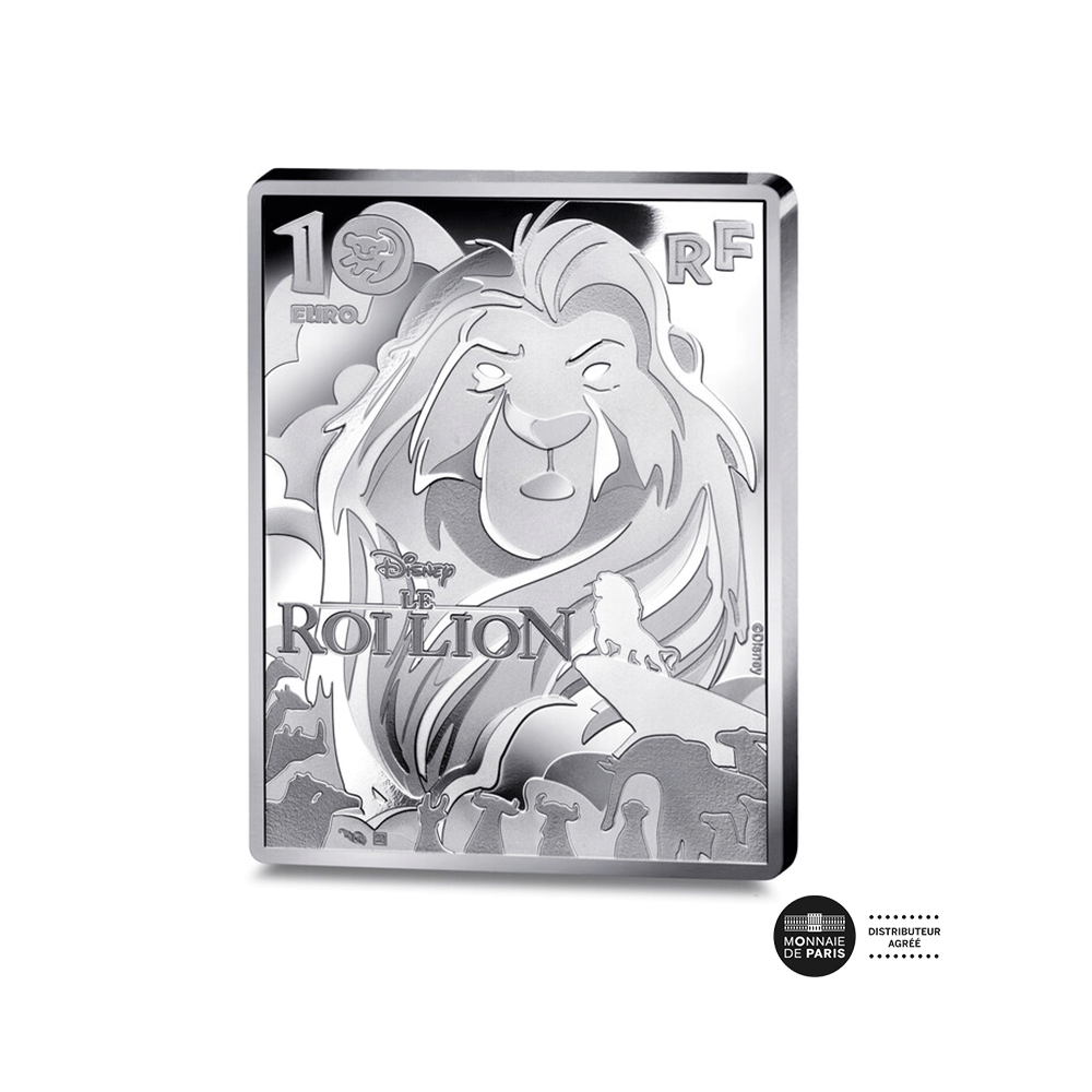 Le Roi Lion - Monnaie de 10€ Argent - BE 2024 (rectangulaire)