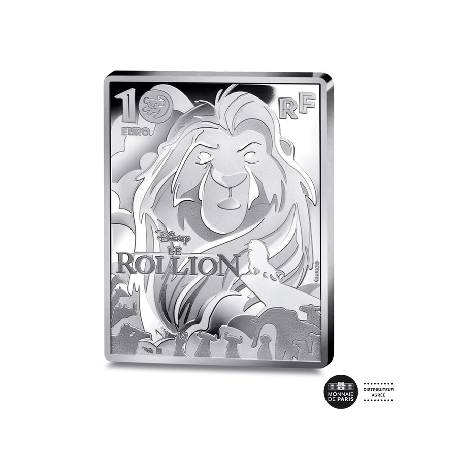 Le Roi Lion - Monnaie de 10€ Argent - BE 2024 (rectangulaire)