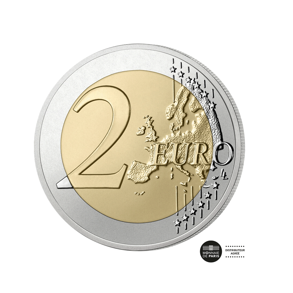 Parijs Olympische Spelen 2024 - Valuta van € 2 herdenkingsbeen - hoekbloem