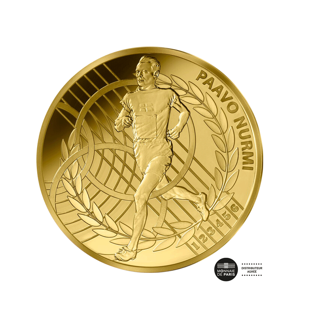 Paavo Nurmi - valuta di 50 € oro 1/4 oz - BE 2024