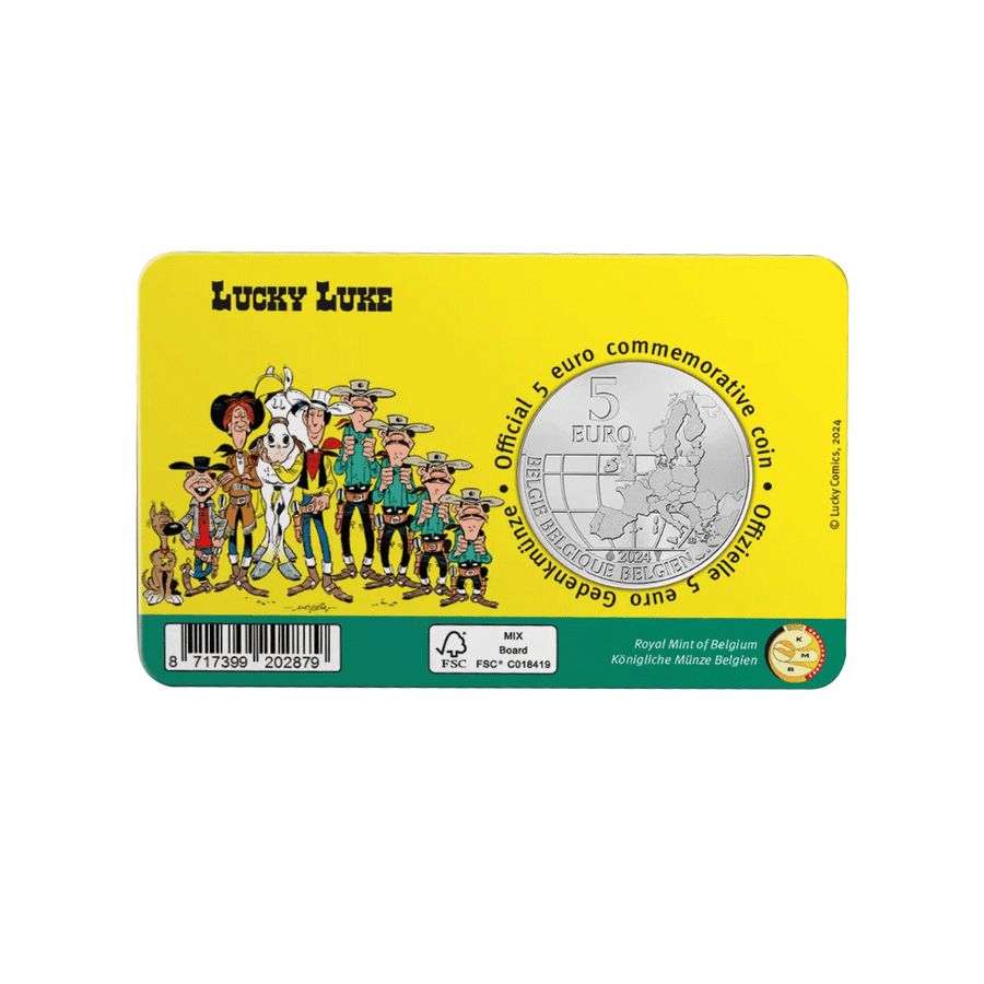 Belgium 2024 - Lucky Luke - Coincard of € 5 - BU