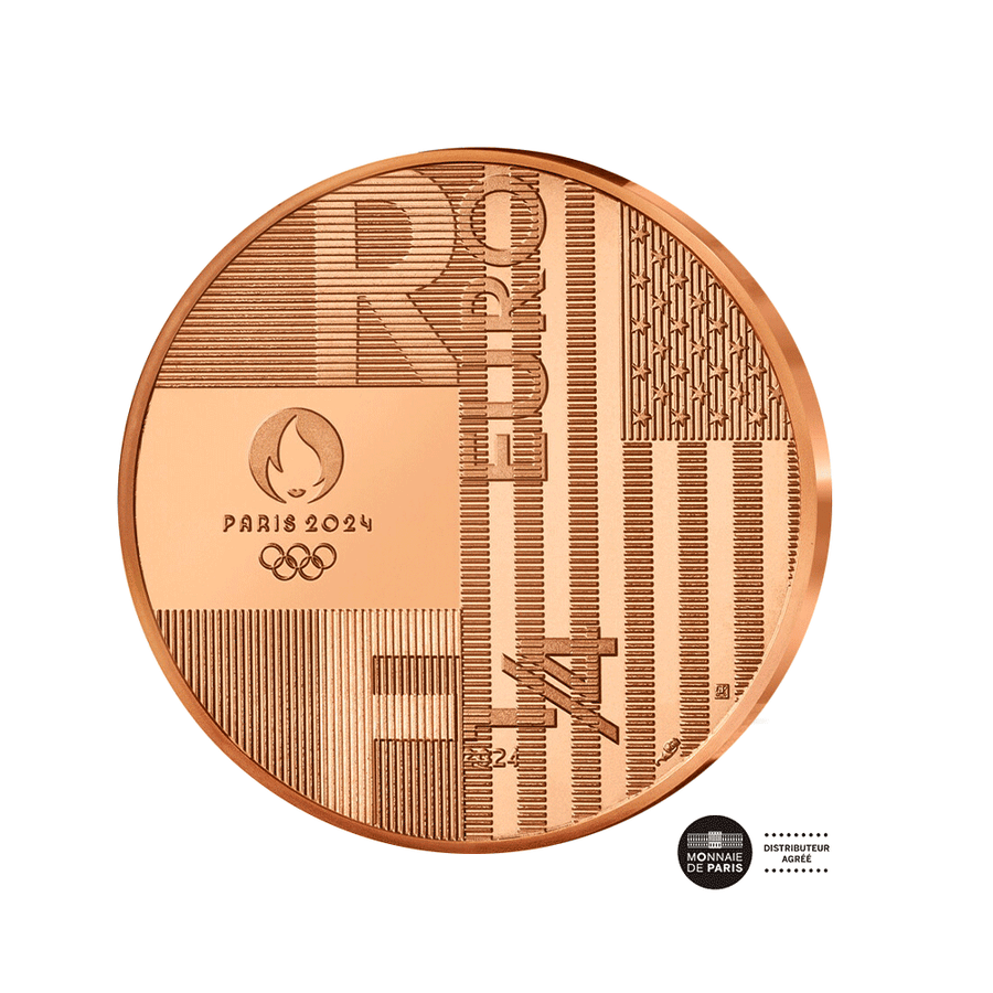 Jeux Olympiques de Paris 2024 - Handover Paris-Los Angeles - Monnaie de 1/4€ Bronze - 2024