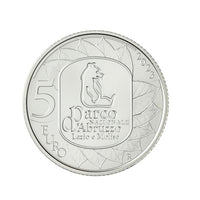 100 -jarig jubileum van het Abruzes National Park - 5 euro valuta - hoekbloem 2023