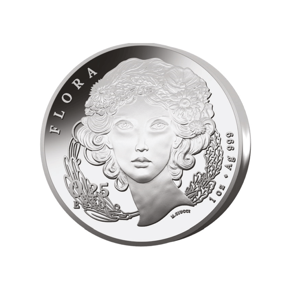 Italie 2025 - Faune et Flore - Monnaie de 25€ Argent - BE