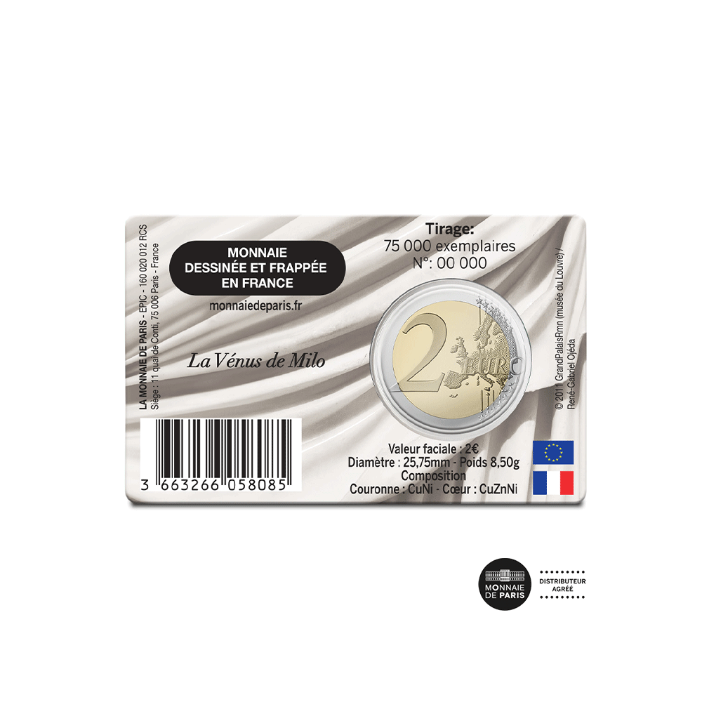 Musée du Louvre - Monnaie de 2€ - BU 2025 (Vénus)