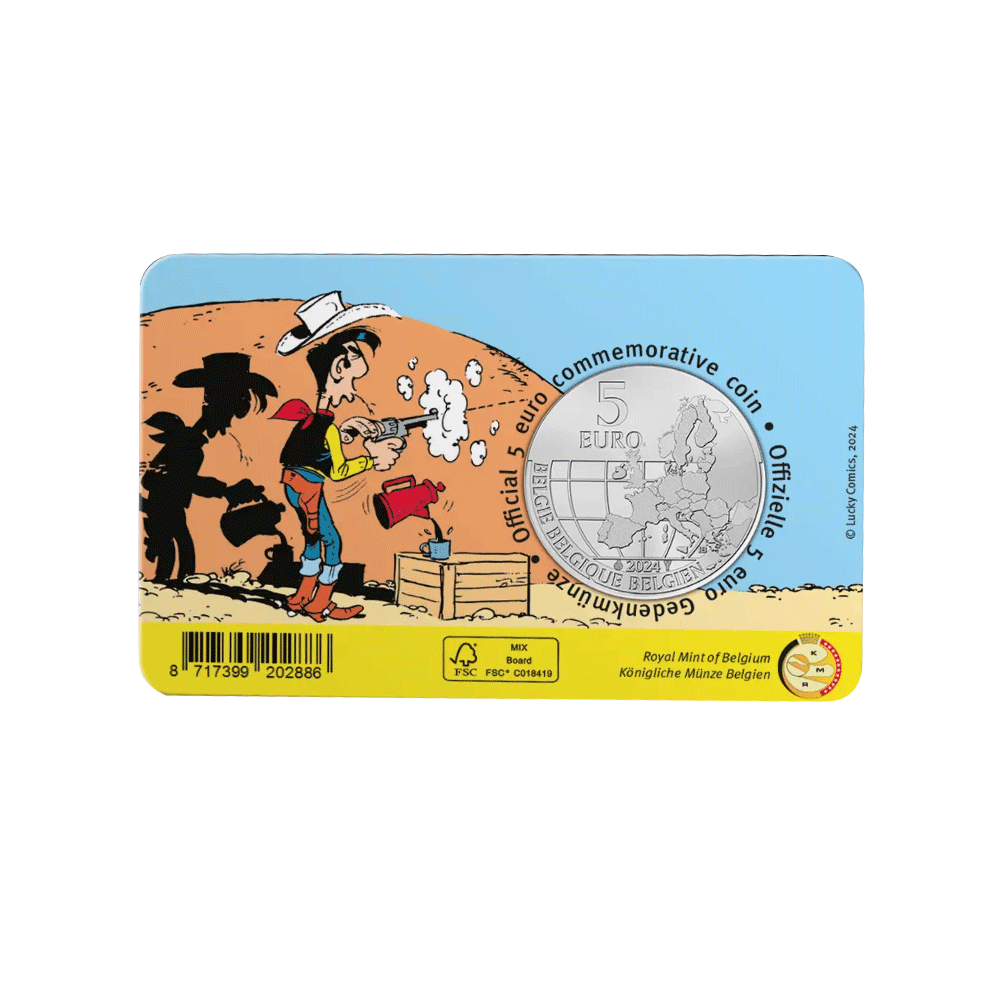 Bélgica 2024 - Lucky Luke - Coincard de € 5 - BU