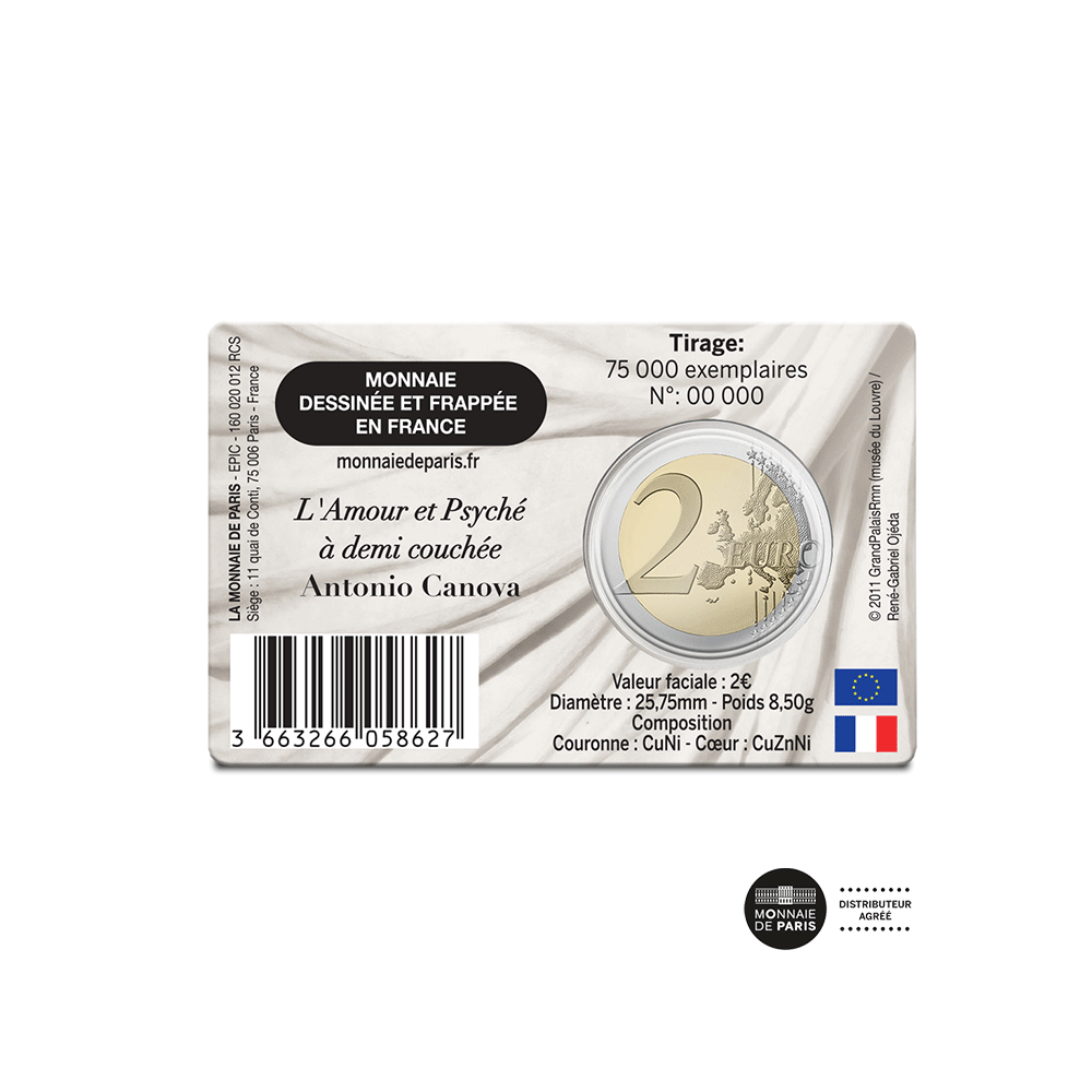 Musée du Louvre - Monnaie de 2€ - BU 2025 (Amour)