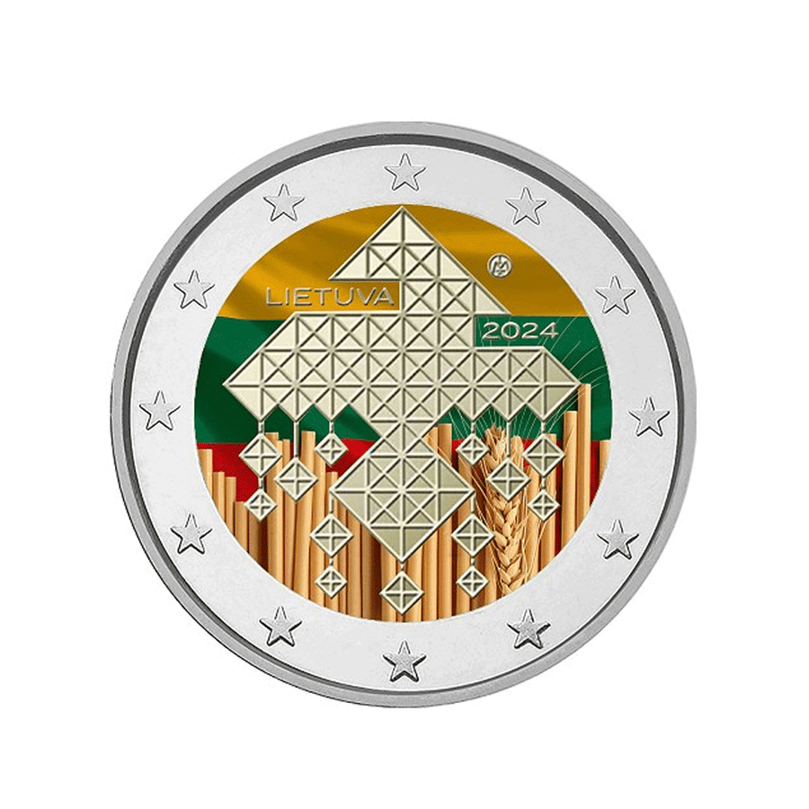 Lituanie 2024 - 2 Euro Commémorative - La Tradition des Jardins de paille - Colorisée