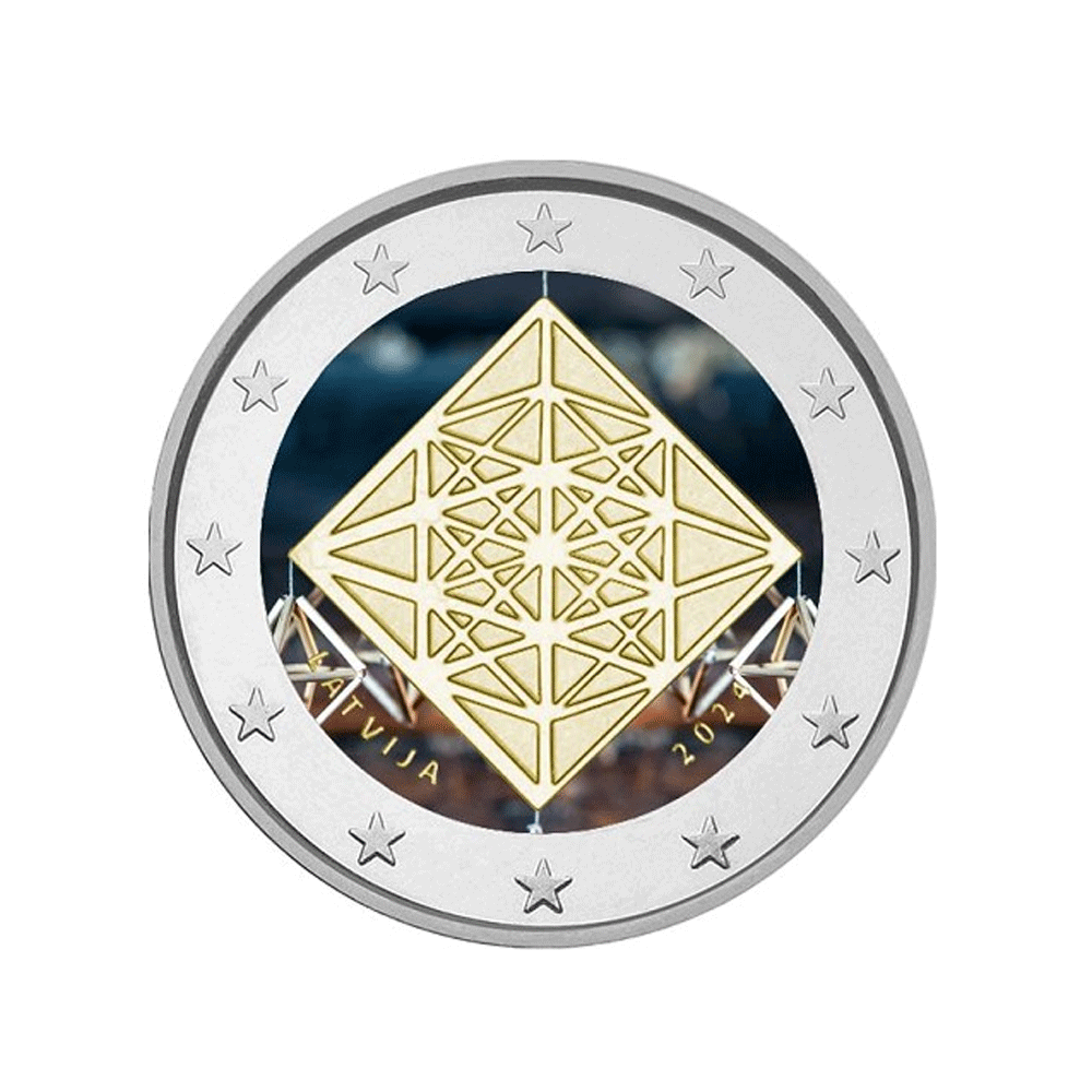 Latvia 2024 - 2 euro commemorative - Summer solstice - Colorized