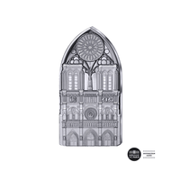 Notre-Dame de Paris - Monnaie de 10€ Argent - BE 2024 (Pièce de forme)