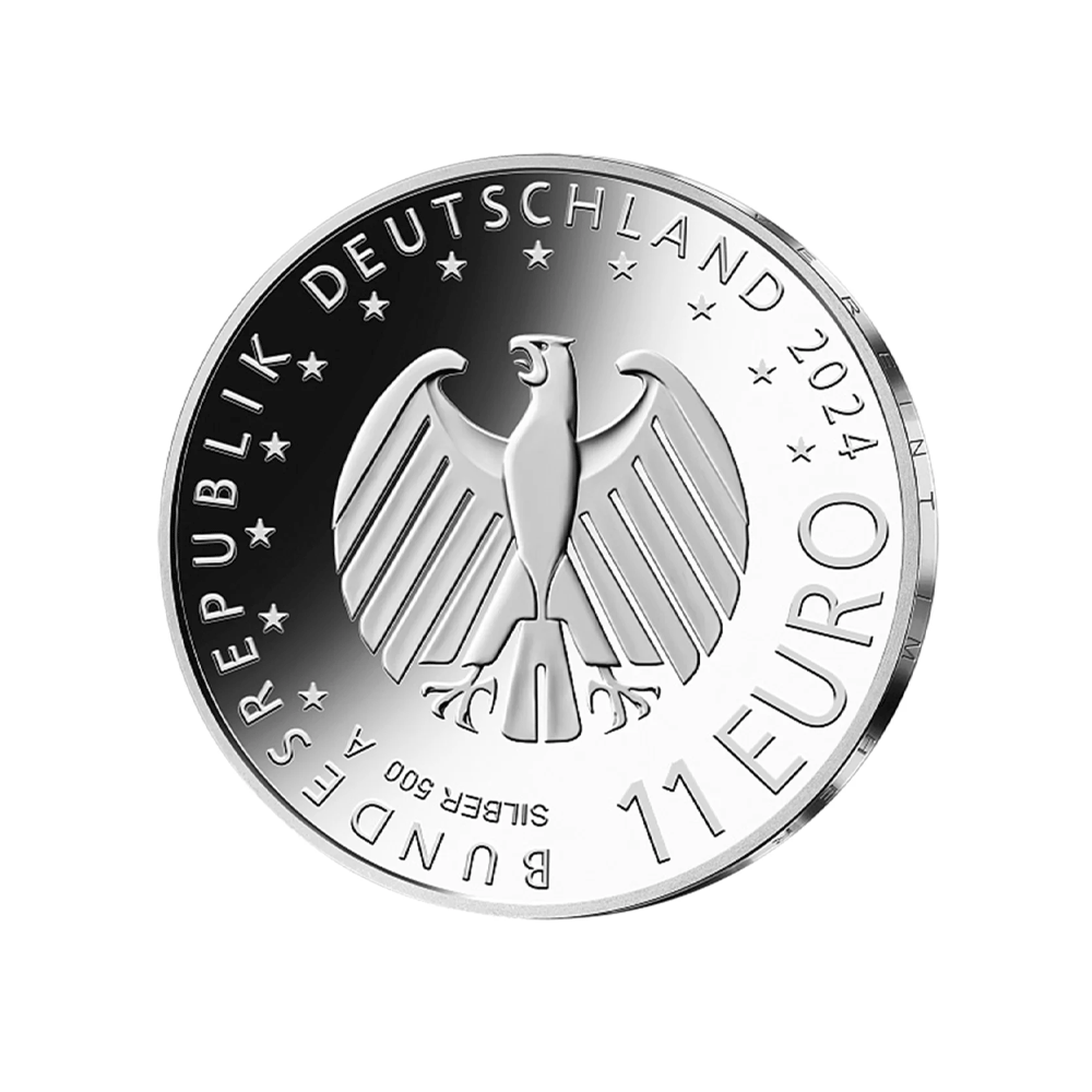 Allemagne 2024 - Monnaie de 11€ Argent - UEFA EURO Football - UNC