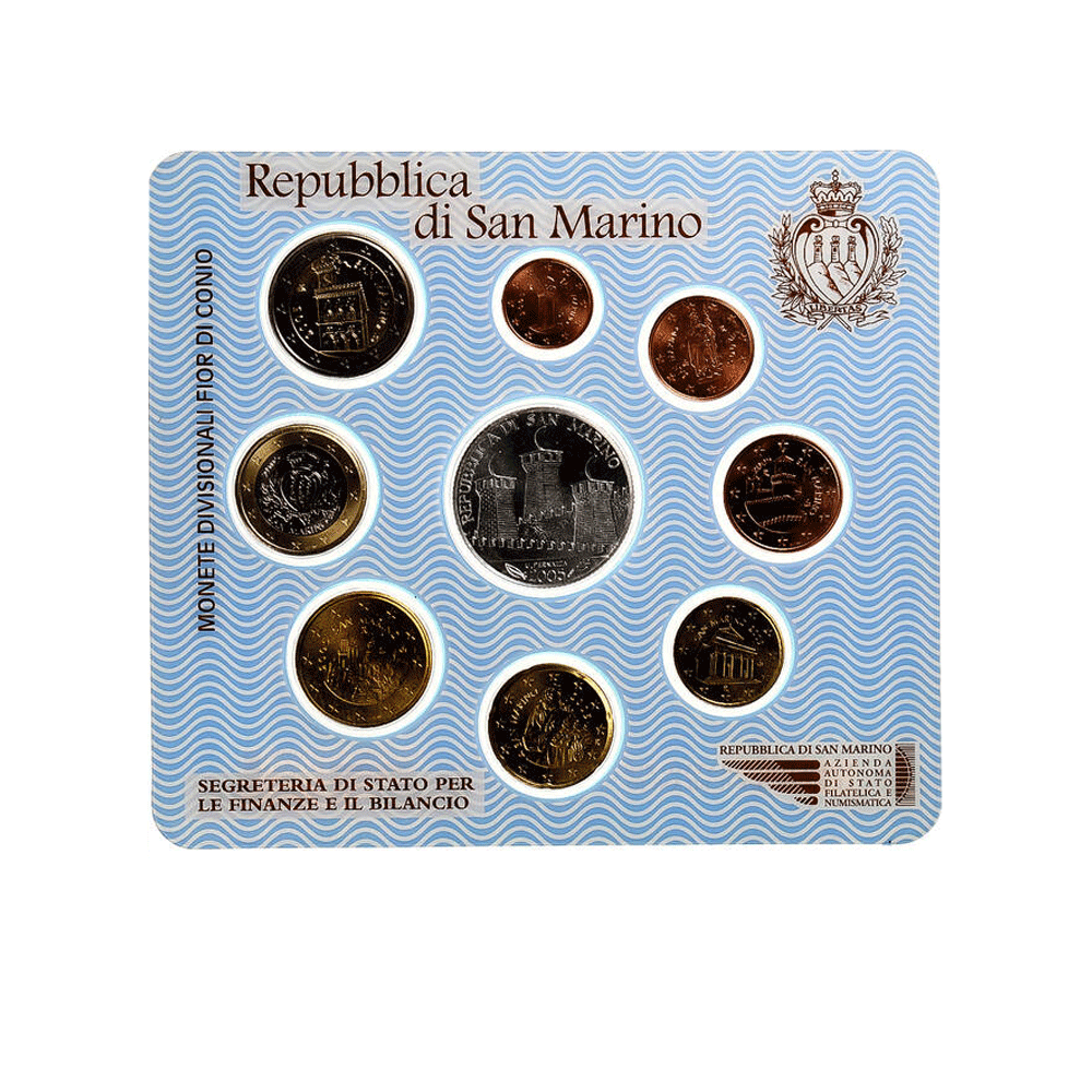 Saint-Marin 2005 - Série Officielle 9 pièces - FDC