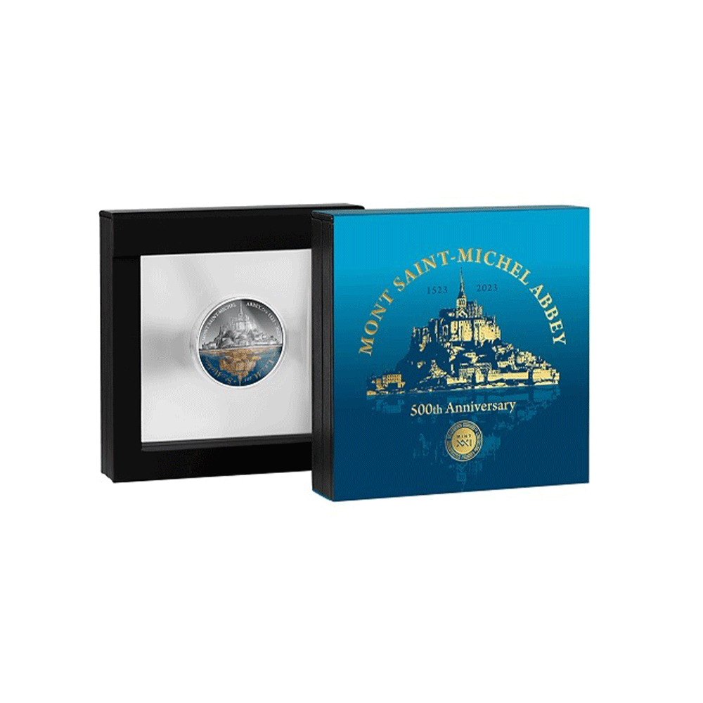 500 ° anniversario di Mont Saint -Michel - Silver $ 5 Valuta - BE 2023