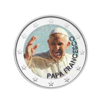 Papa Francesco - 2 Euro Commémorative - Colorisée