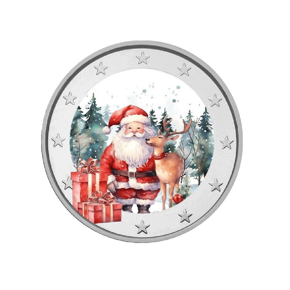 Noël 2024 - 2 Euro Commémorative - Colorisée