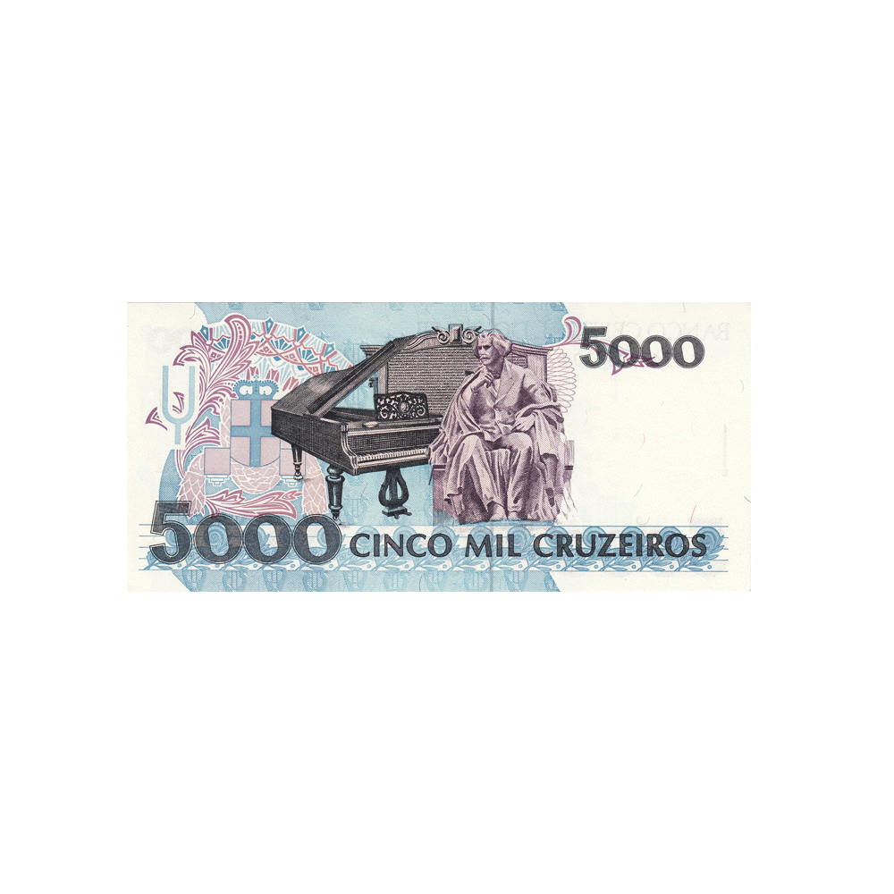 Brésil - Billet de 5000 Cruzeiros - 1990-1993