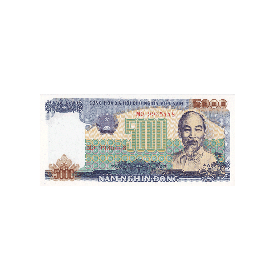 Viêt Nam - Billet de 5000 Dong - 1987-1989