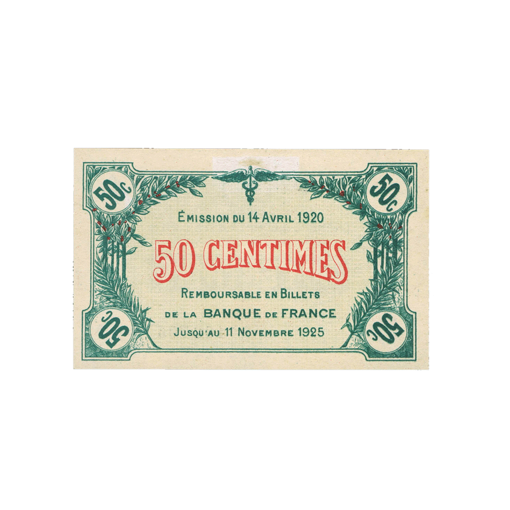 France - Billet de 50 Centimes - Chambre des Commerce de Saint-Dizier - 1920