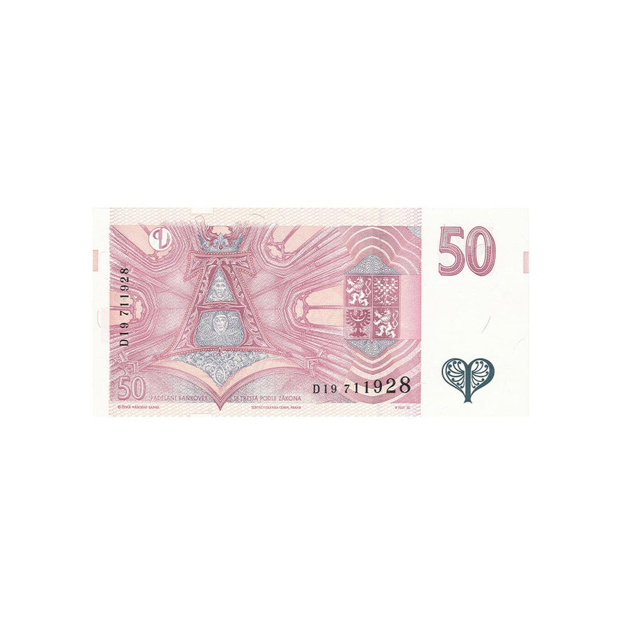 République Tchèque - Billet de 50 Couronnes - 1997