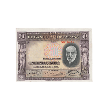 Espagne - Billet de 50 Pesetas - 1935