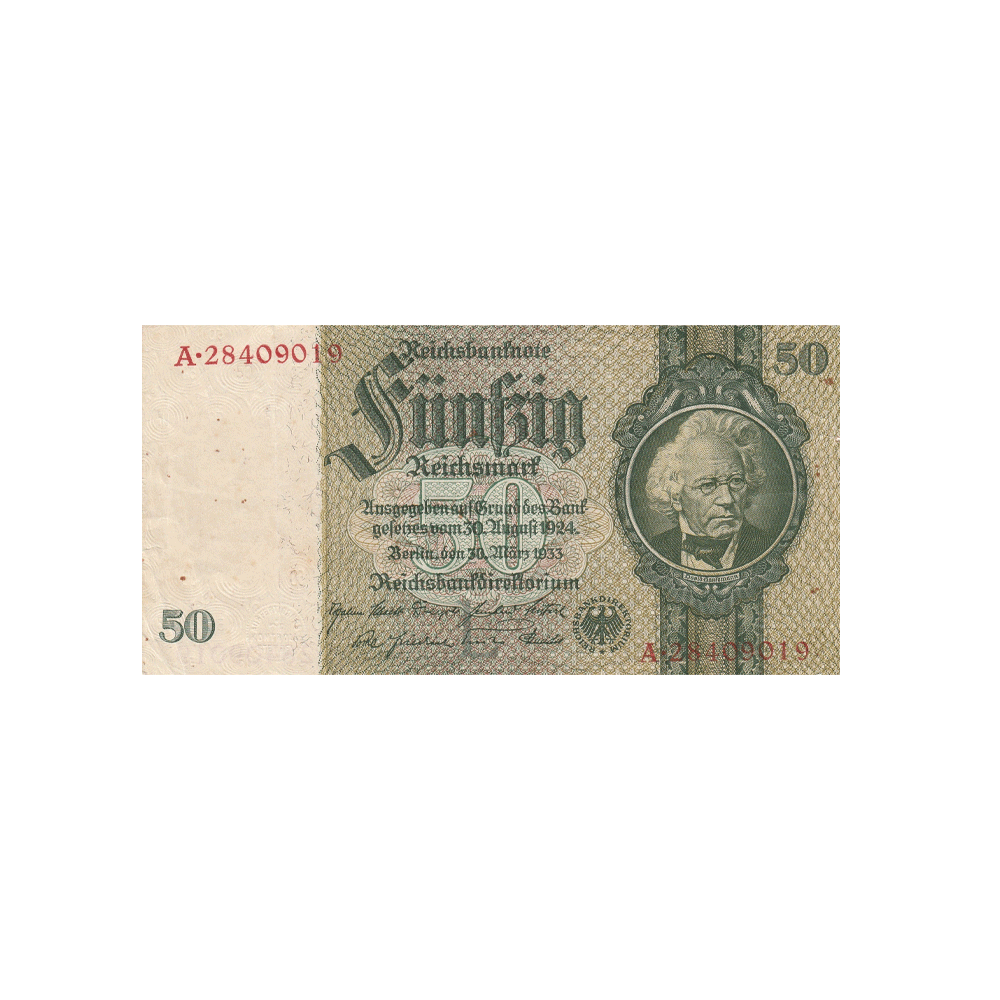 Allemagne - Billet de 50 Reichsmark - 1933