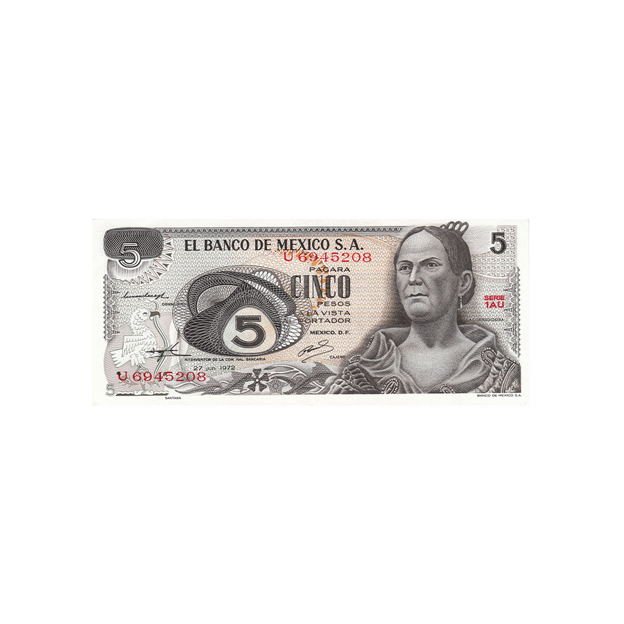 Mexique - Billet de 5 Pesos - 1969 - 1972