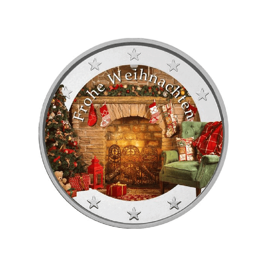 Noël 2024 - 2 Euro Commémorative - Colorisée