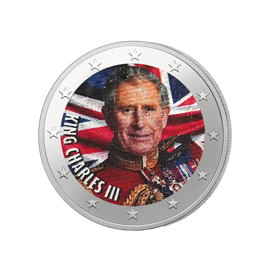 2 Euro Commémorative - King Charles III - Colorisée