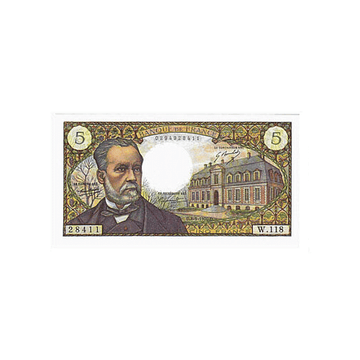 France - Billet de 5 Francs - Louis Pasteur - 1966-1970