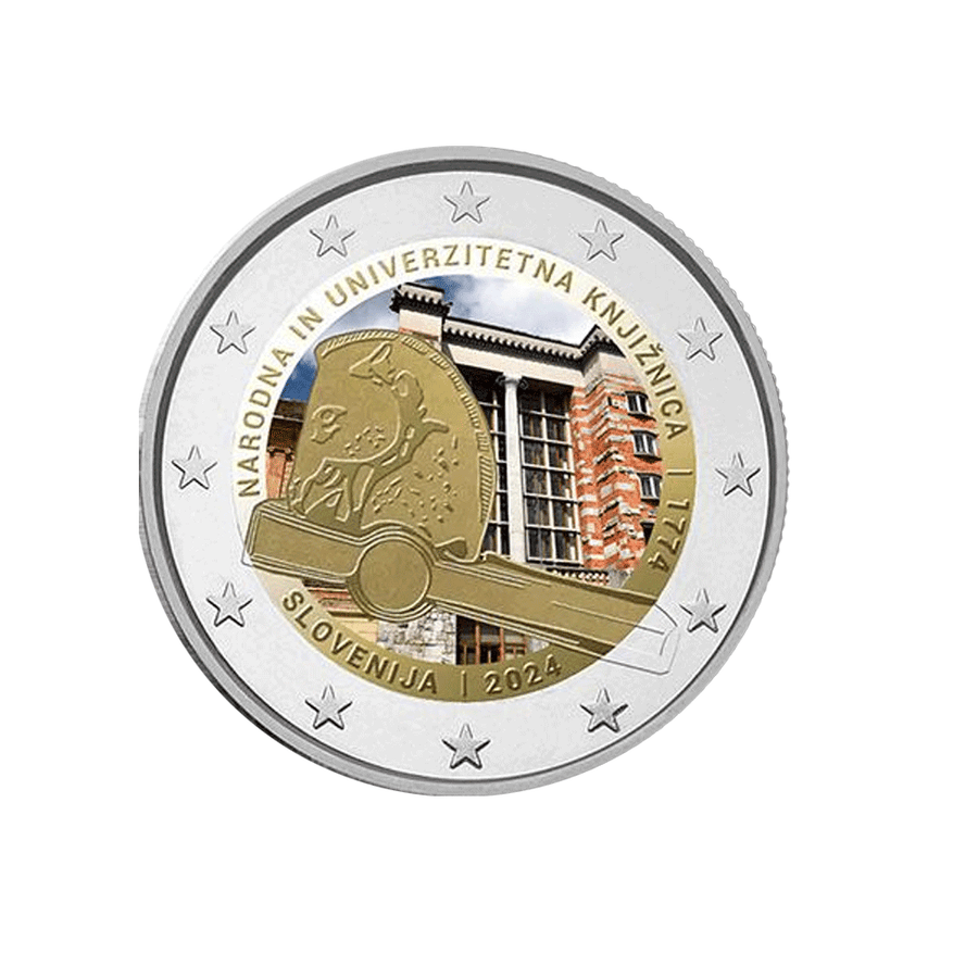 Slovenia 2024 - 2 Euro commemorative - 250th anniversary of the National and University Library of Slovenia - Colorized