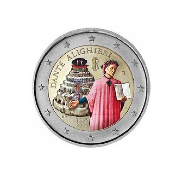 Italia 2015 - 2 Euro Commemorative - 750 ° anniversario di Dante Alighieri - Colorized