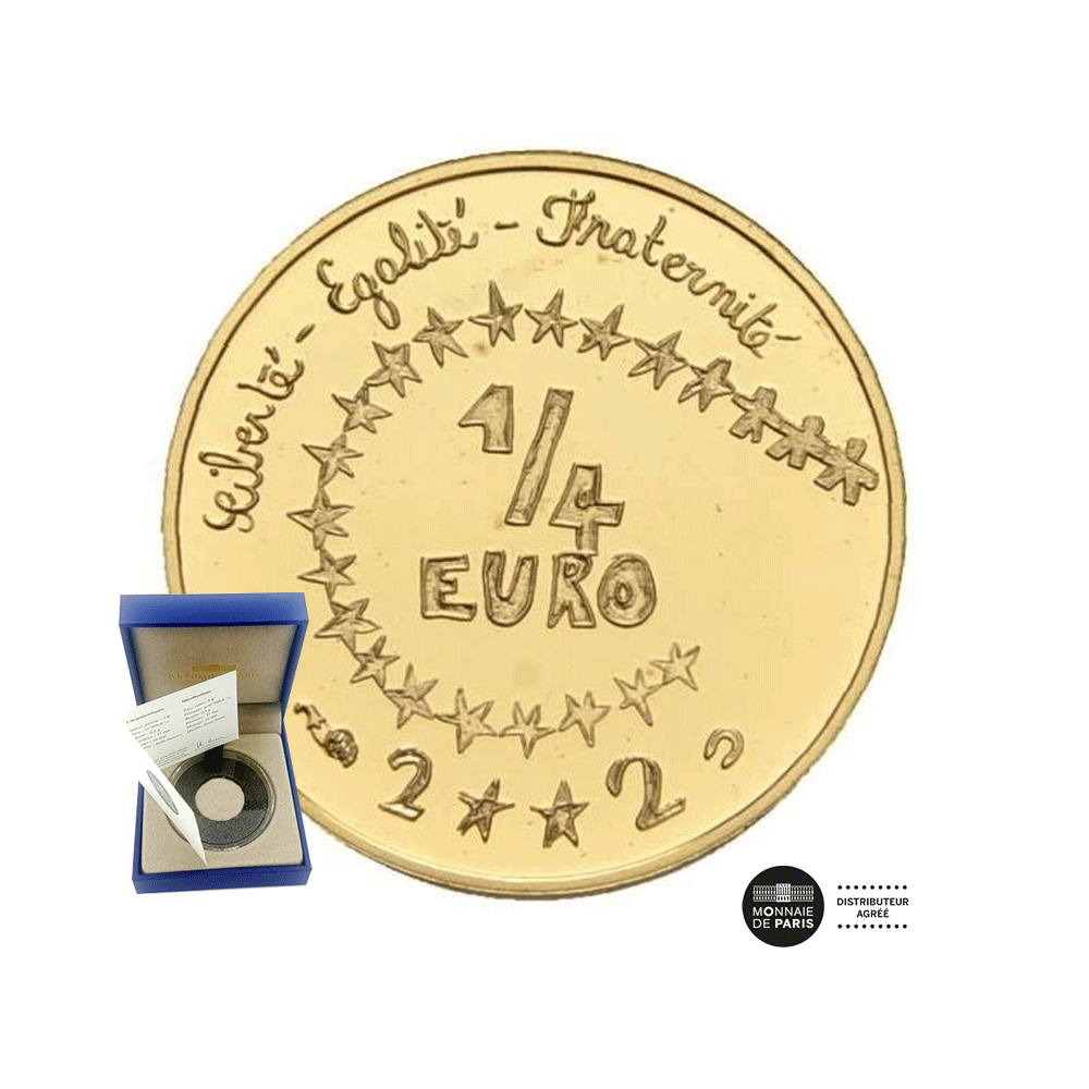 Children's Euro - 1/4€ Gold Coin - BE 2002