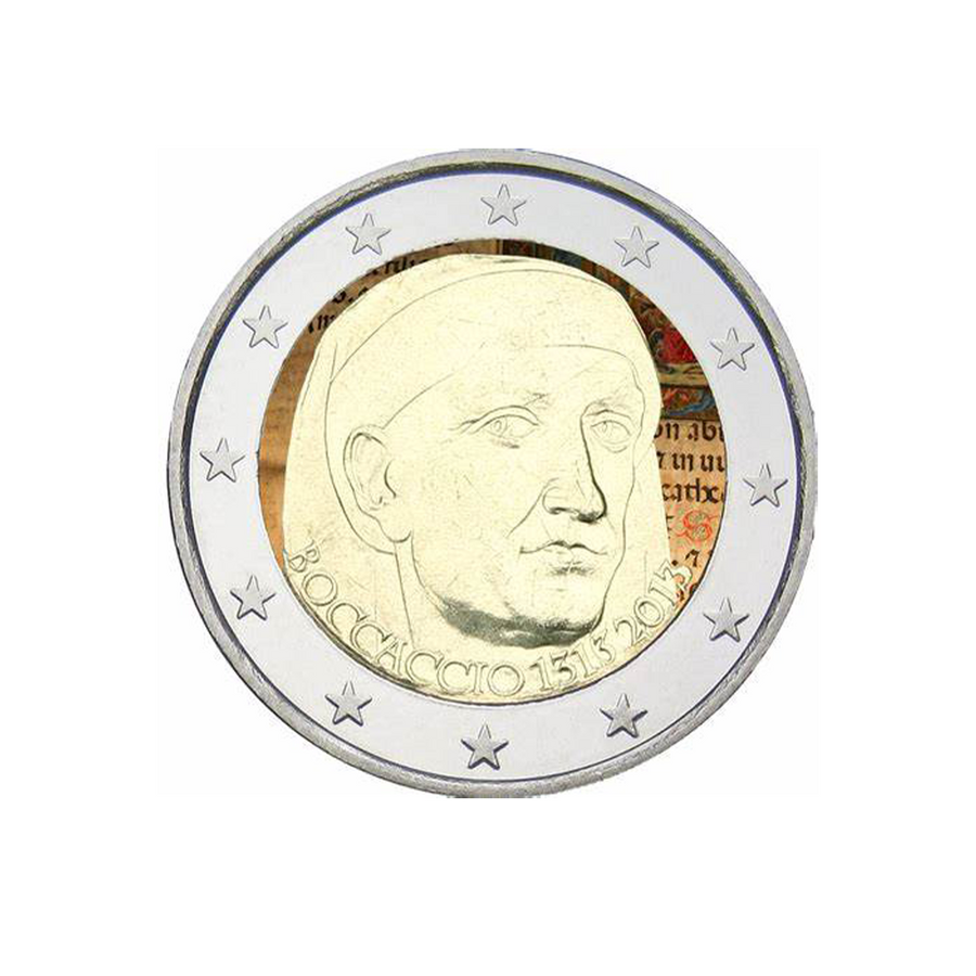 Italie 2013 - 2 Euro Commémorative - Giovanni Boccaccio - Colorisée