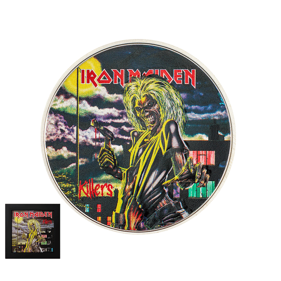 Iron Maiden - Killers - Monnaie de 5$ en Argent - BE 2024