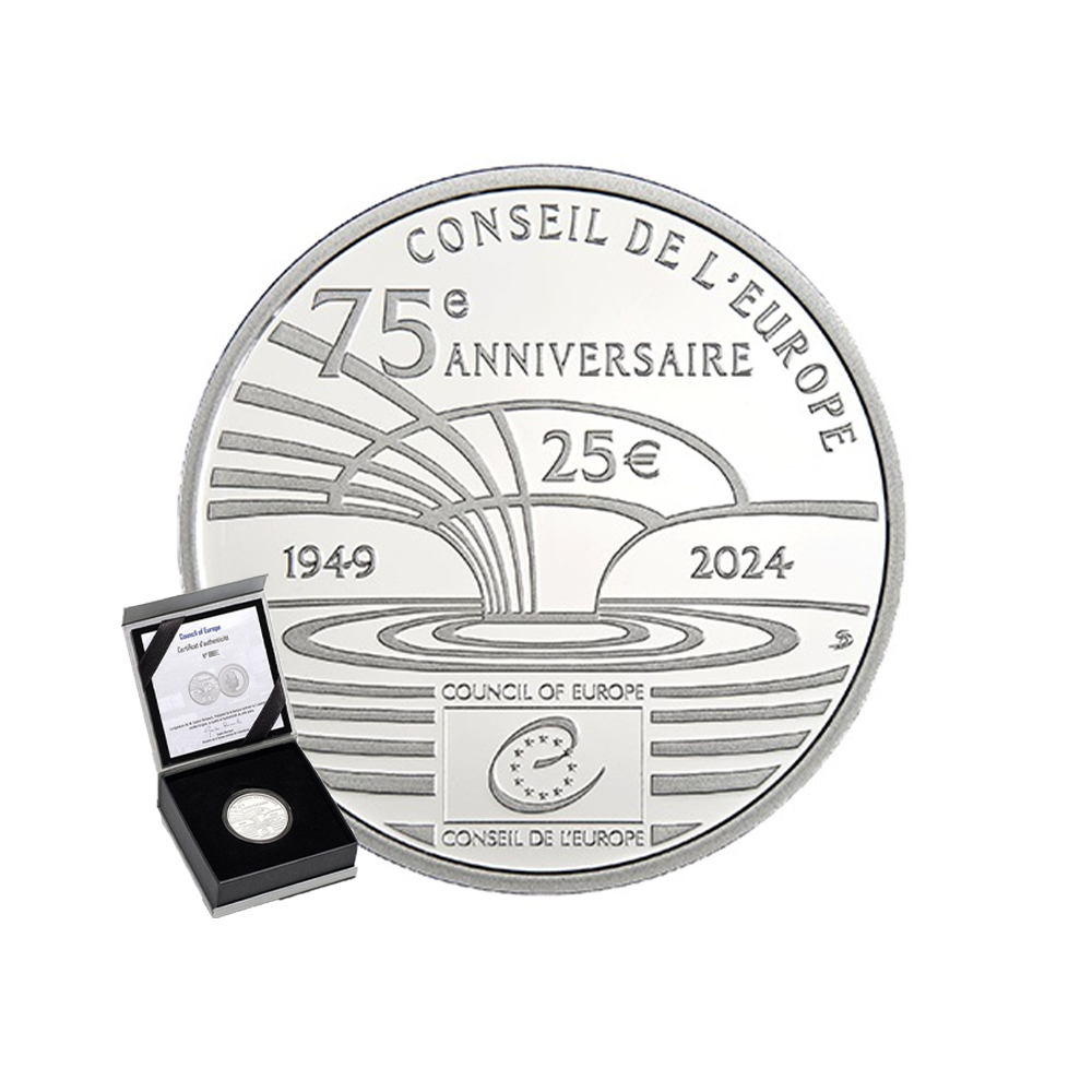 Luxembourg 2024 - 25 Euro Argent Commémorative - 75e Anniversaire du Conseil de l'Europe - BE