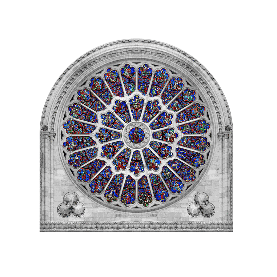 The Rose Window Collection - Résurrection de Notre Dame de Paris - Monnaie de 5 Dollars - BE 2024