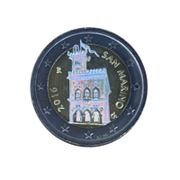 Saint Marin 2016 - 2 Euro Commémorative - Palais du Gouvernement - Colorisée