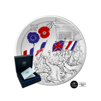 Les Hommes et les Femmes dans la Grande Guerre -  Liesse Populaire - Monnaie de 10 euro Argent - BE 2018