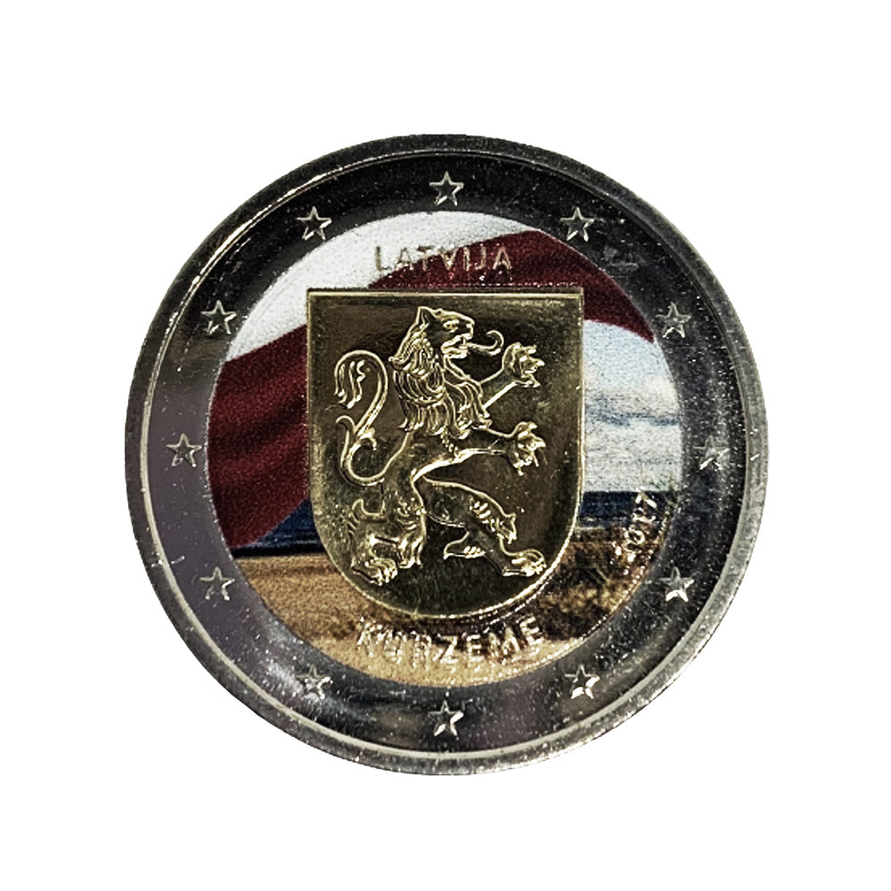 Lettonie 2017 - 2 Euro Commémorative - Kurzeme - Colorisée