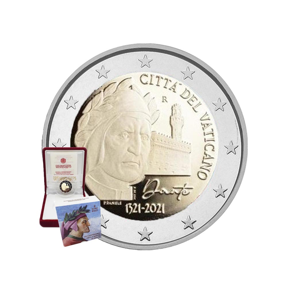 2 euro commemorative - 700 years of the death of Dante Alighieri - BE 2021