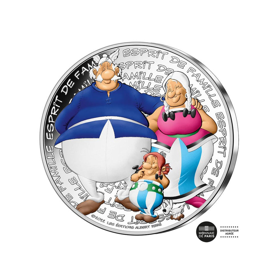 l'esprit de famille asterix monnaie de 50 euro argent 2022